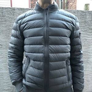 SCHOTT NYC Down MA-1 quilted nylon Bomber Jacket